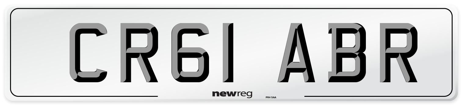 CR61 ABR Number Plate from New Reg